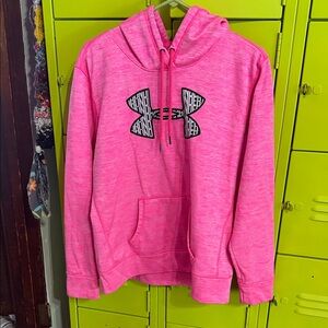 Under Armour Neon Pink Hoodie with Logo